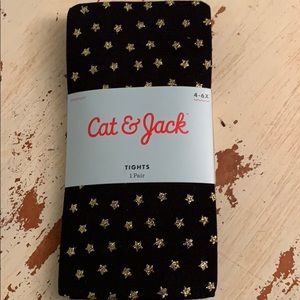 Cat & Jack sparkly star tights